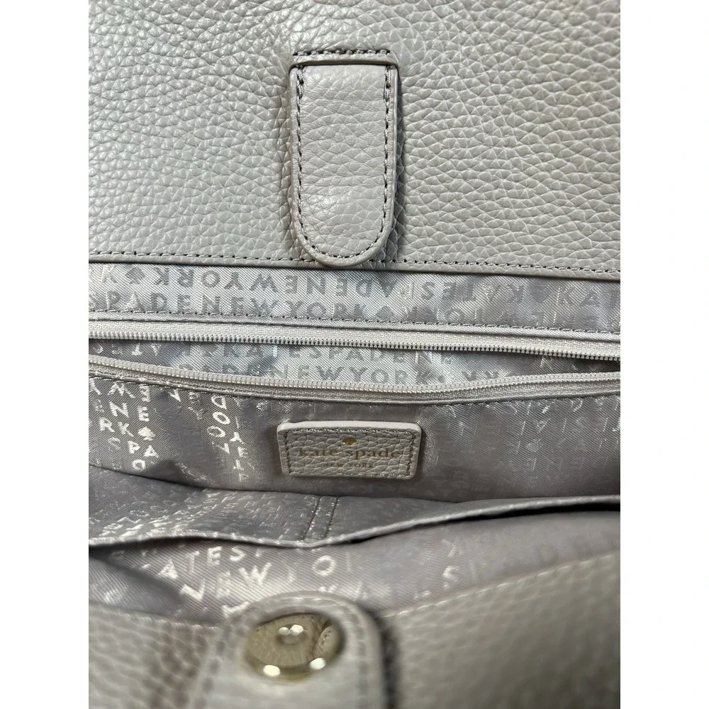 Kate Spade Kalen WKRU4074 Beige Pebbled Leather Satchel With Tassel Detail - Picture 7 of 11